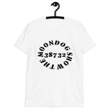 White Short-Sleeve Unisex T-Shirt (Black Design)