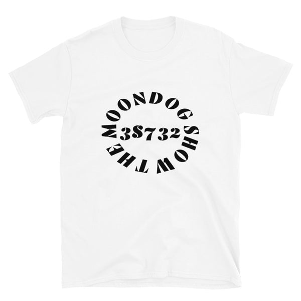 White Short-Sleeve Unisex T-Shirt (Black Design)