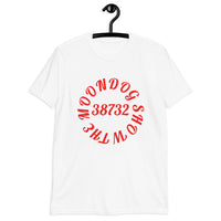 White Short-Sleeve Unisex T-Shirt (Red Design)