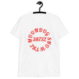 White Short-Sleeve Unisex T-Shirt (Red Design)