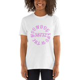 White Short-Sleeve Unisex T-Shirt (Pink Design)