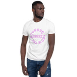 White Short-Sleeve Unisex T-Shirt (Pink Design)