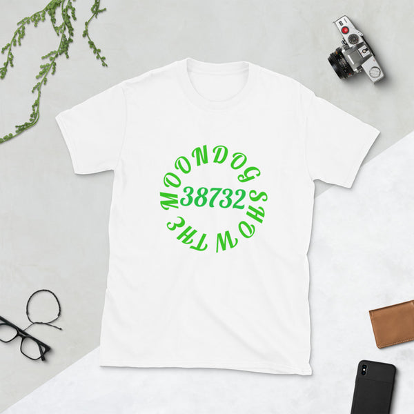 White Short-Sleeve Unisex T-Shirt (Green Design)