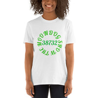 White Short-Sleeve Unisex T-Shirt (Green Design)