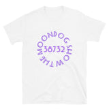 White Short-Sleeve Unisex T-Shirt (Purple Shadow Design)