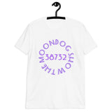 White Short-Sleeve Unisex T-Shirt (Purple Shadow Design)