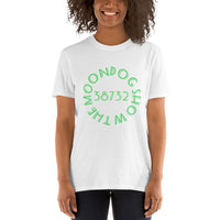 White Short-Sleeve Unisex T-Shirt (Green Shadow Design)