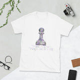 White Short-Sleeve Unisex T-Shirt (Purple Diamond Design)