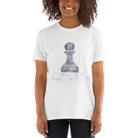 White Short-Sleeve Unisex T-Shirt (Purple Diamond Design)