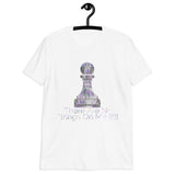 White Short-Sleeve Unisex T-Shirt (Purple Diamond Design)