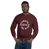 Maroon Unisex Sweatshirt (White Design)