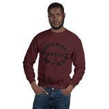 Maroon Unisex Sweatshirt (Black Design)