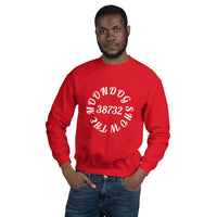 Red Unisex Sweatshirt (White Design)