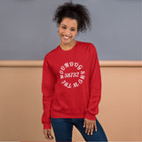 Red Unisex Sweatshirt (White Design)