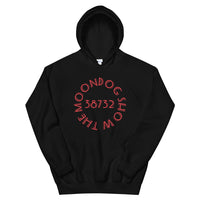 Black Unisex Hoodie - Red Shadow Design