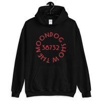 Black Unisex Hoodie - Red Shadow Design