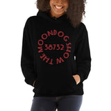 Black Unisex Hoodie - Red Shadow Design