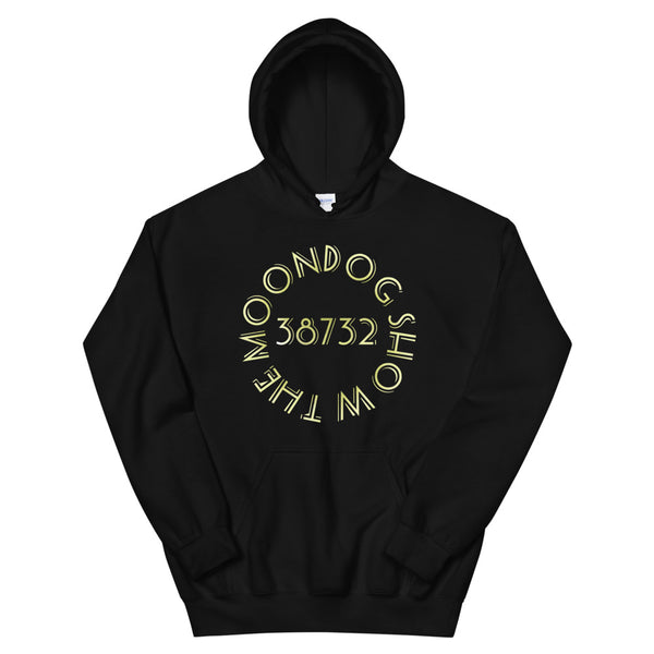 Black Unisex Hoodie - Gold Shadow Design