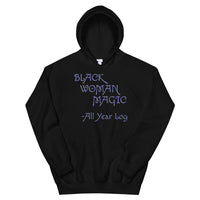 Black Woman Magic Purple Design Unisex Hoodie