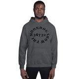 Dark Heather Unisex Hoodie (Black Design)