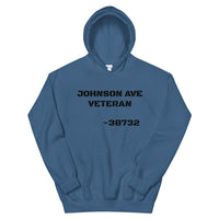 Johnson Ave Veteran Black Design Unisex Hoodie