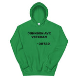 Johnson Ave Veteran Black Design Unisex Hoodie