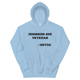 Johnson Ave Veteran Black Design Unisex Hoodie