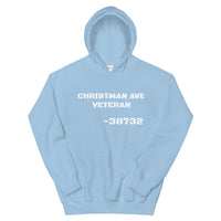 Christman Ave Veteran White Design Unisex Hoodie