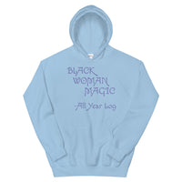 Black Woman Magic Purple Design Unisex Hoodie