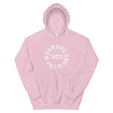 Pink Unisex Hoodie (White Design)