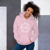 Pink Unisex Hoodie (White Design)