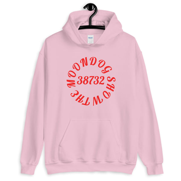 Pink Unisex Hoodie (Red Design)