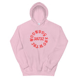 Pink Unisex Hoodie (Red Design)