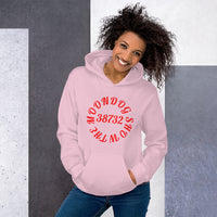 Pink Unisex Hoodie (Red Design)