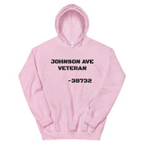 Johnson Ave Veteran Black Design Unisex Hoodie