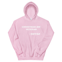 Christman Ave Veteran White Design Unisex Hoodie