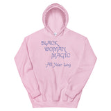 Black Woman Magic Purple Design Unisex Hoodie