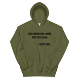 Johnson Ave Veteran Black Design Unisex Hoodie