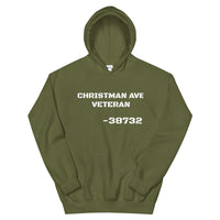 Christman Ave Veteran White Design Unisex Hoodie