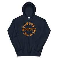 Navy Unisex Hoodie - Orange Design