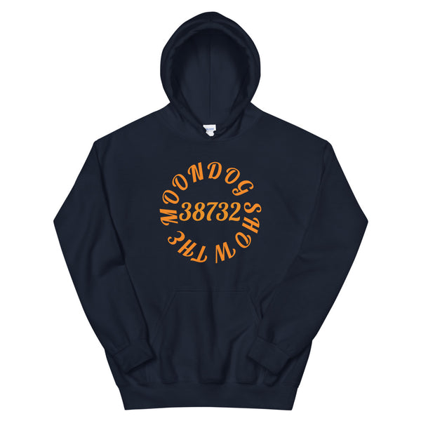 Navy Unisex Hoodie - Orange Design