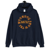 Navy Unisex Hoodie - Orange Design