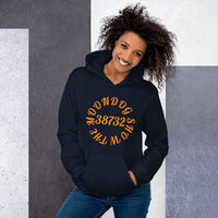 Navy Unisex Hoodie - Orange Design