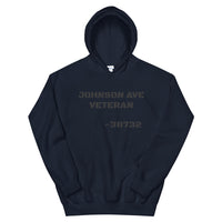 Johnson Ave Veteran Black Design Unisex Hoodie