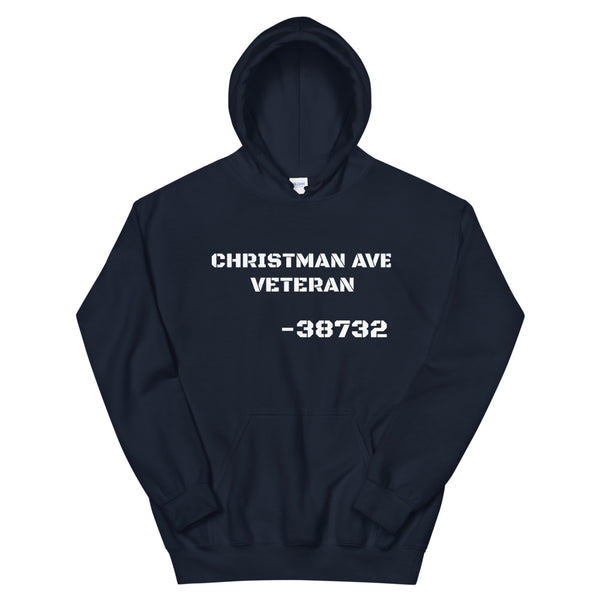 Christman Ave Veteran White Design Unisex Hoodie