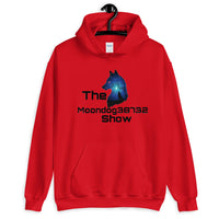 Red Unisex Hoodie (Blue Howling Wolf)