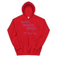 Black Woman Magic Purple Design Unisex Hoodie