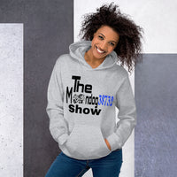 Light gray Unisex Hoodie (Black and Blue design)