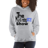 Light gray Unisex Hoodie (Black and Blue design)