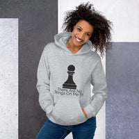 Light Gray Unisex Hoodie (Black No Strings Design)